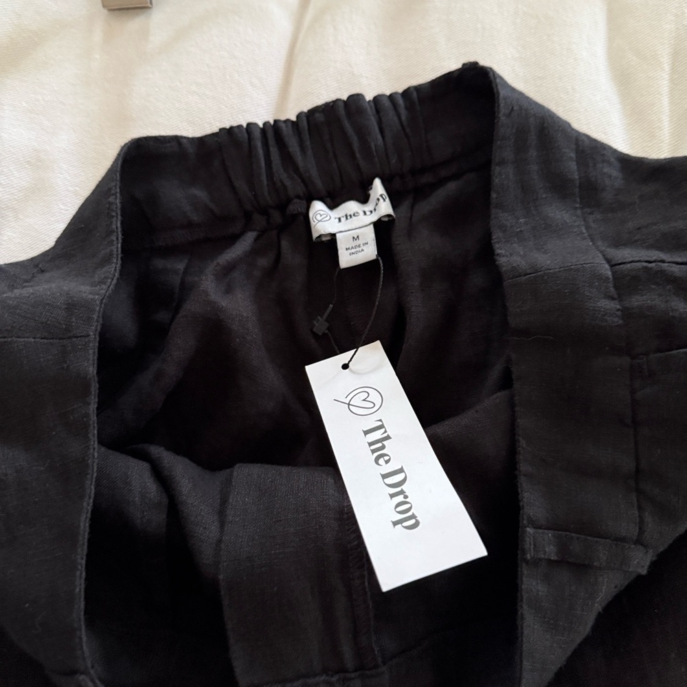 Classic Black Women's Millie Walking Shorts in Linen. Pockets. Size M. New! - Picture 6 of 7